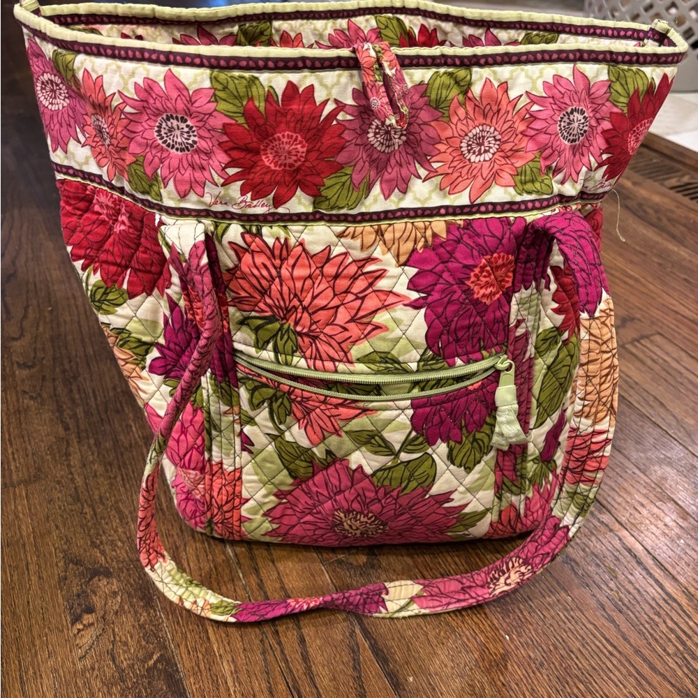 Vera Bradley Quilted Tote Bag (Hello Dahlia)